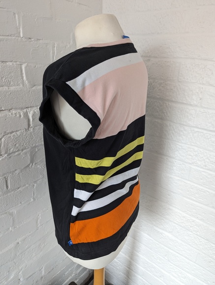 Adidas Originals Sleeveless T Shirt - Size 10 - Black - Cotton - P2P 18" - Picture 5 of 9